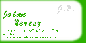 jolan meresz business card